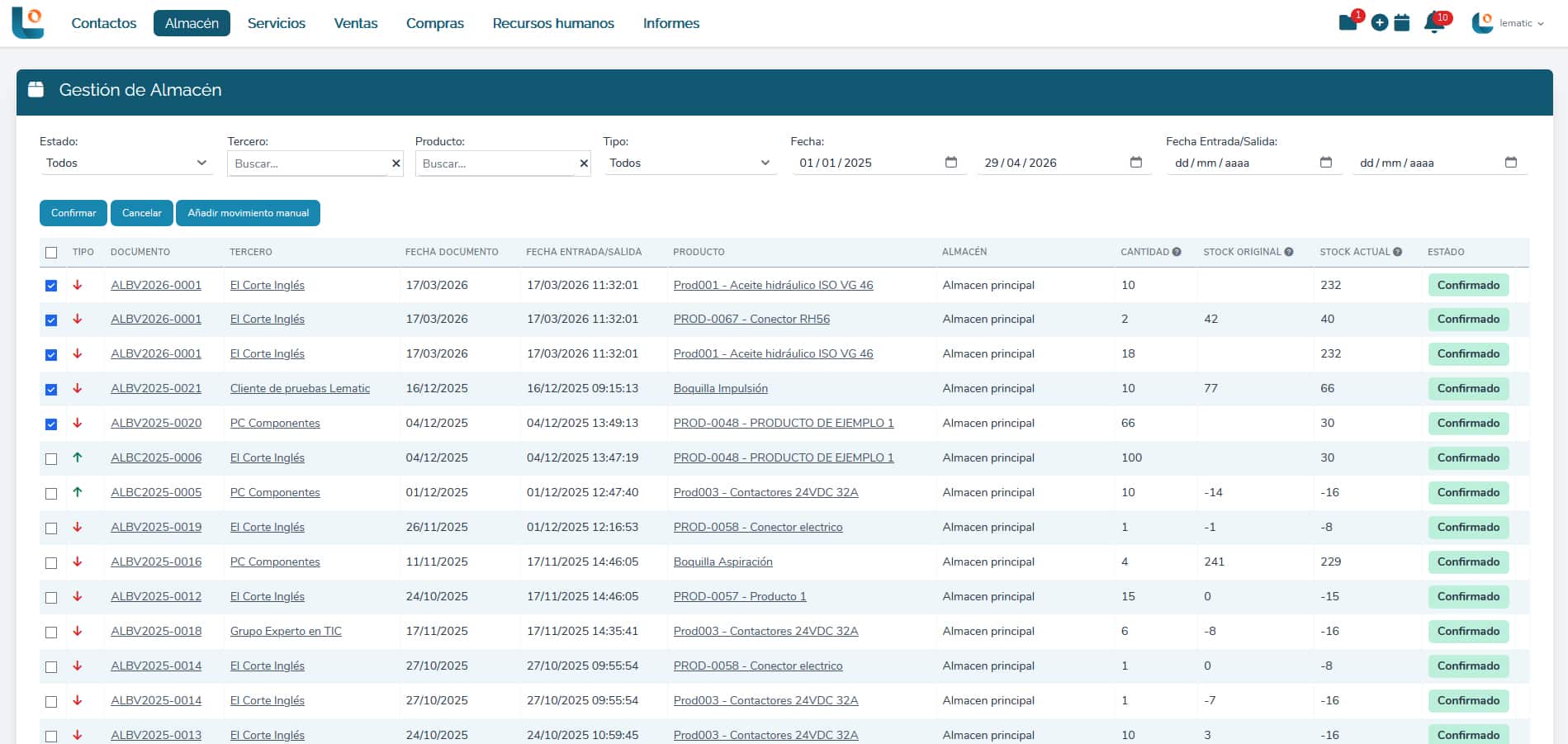 Lematic ERP en uso - gestión de pymes desde móvil y escritorio